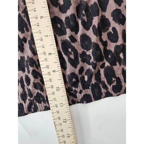 Santuary Rib Leopard Animal Print Crop Top Women Size SMALL - Picture 4 of 6